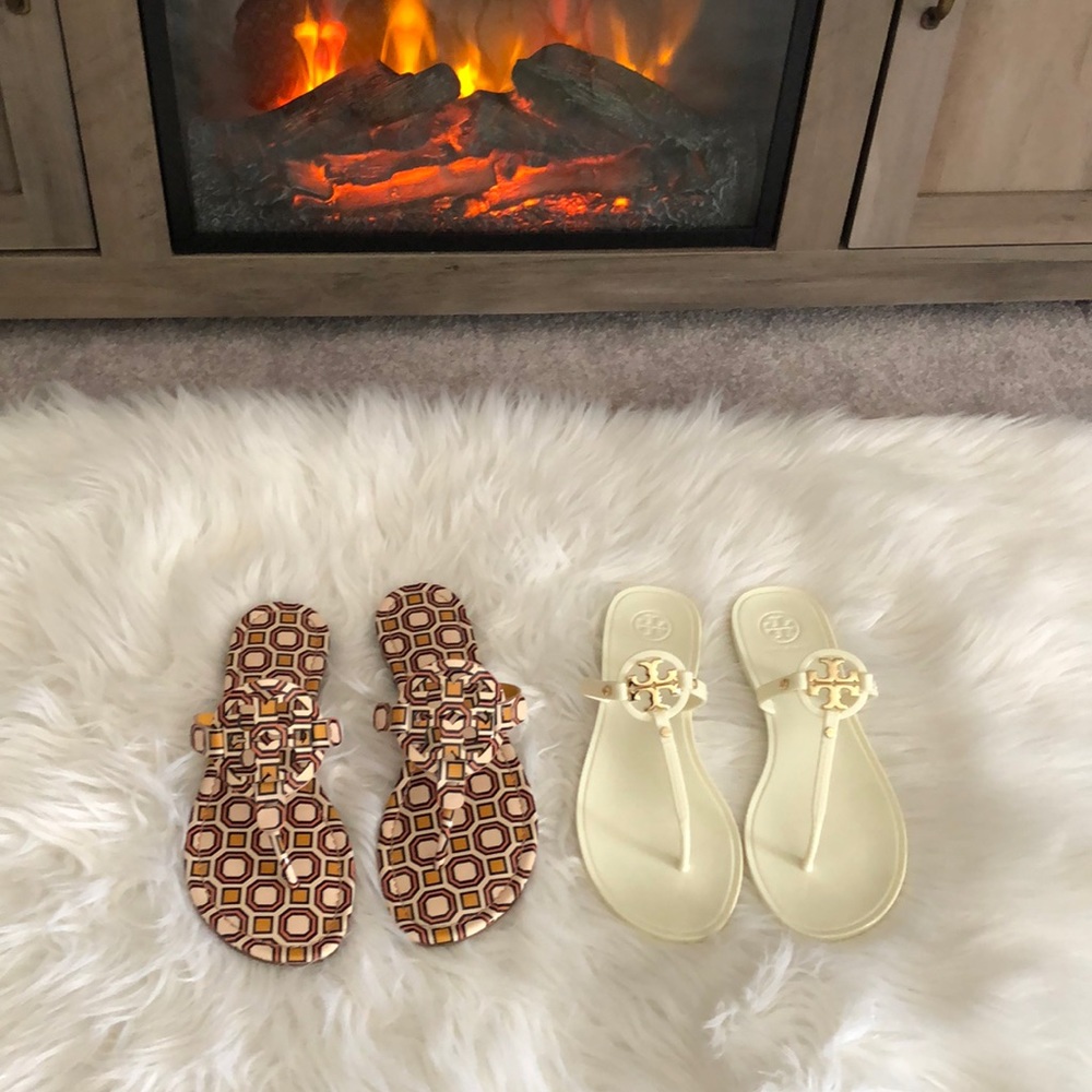 Two pairs of Tory Burch sandals